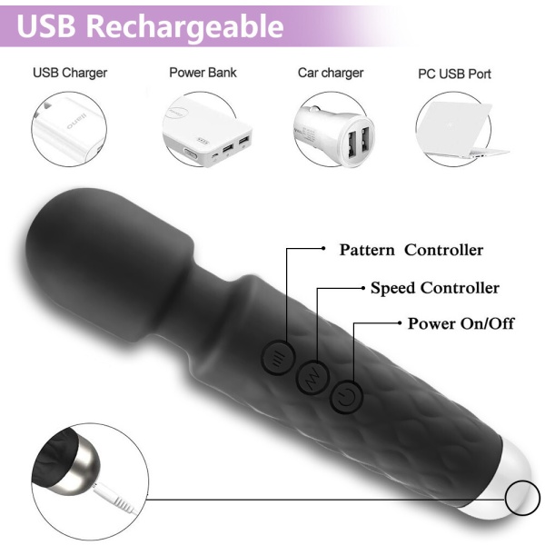 Мощный вибромассажер (20 режимов)